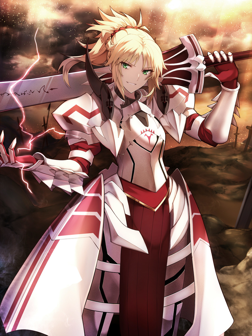 armor fate/apocrypha fate/stay_night saber_of_red_(fate/apocrypha) shiguru sword