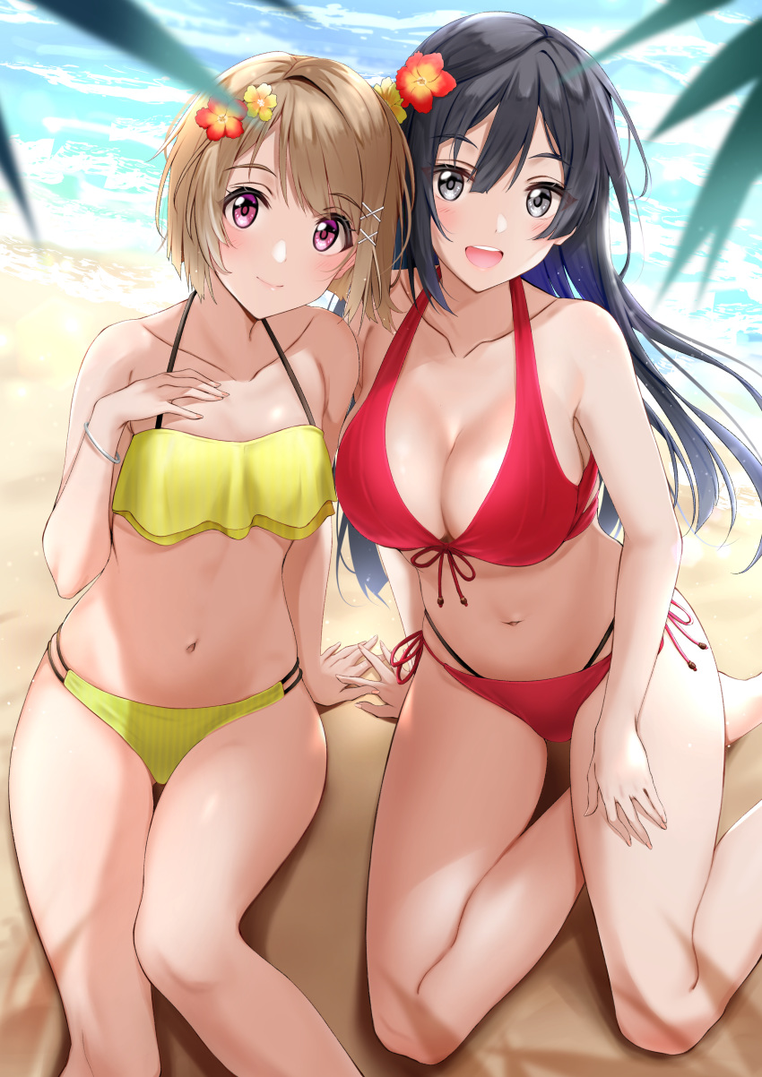 bikini kitaku_jikan_(ktk_jkn) love_live! nakasu_kasumi swimsuits yuuki_setsuna