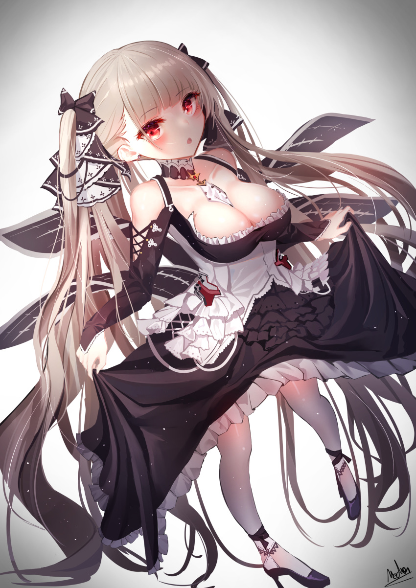 alswp5806 azur_lane formidable_(azur_lane) heels no_bra skirt_lift tagme