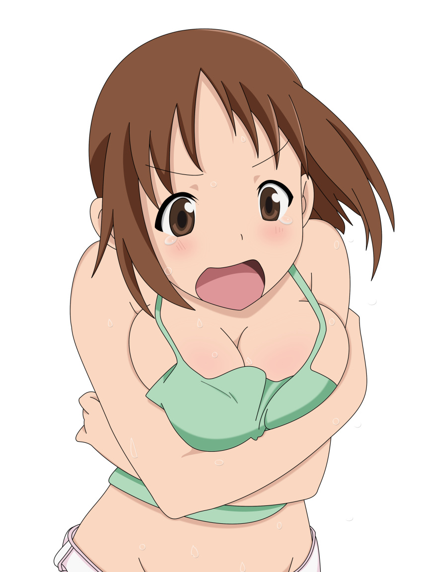 breast_hold cleavage hinako_(issho_ni_training) issho_ni_training vector