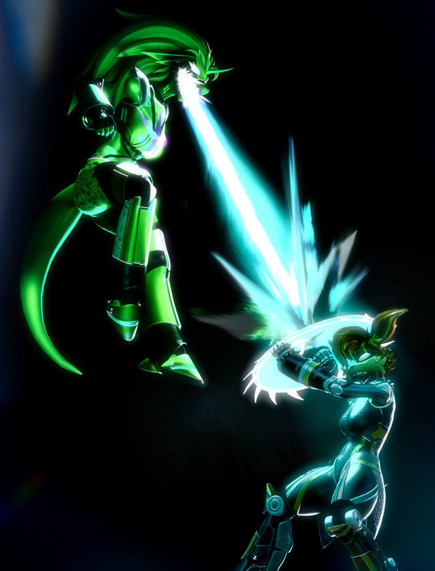 3d_(artwork) anthro cybernetics cyborg digital_media_(artwork) dragon duo fan_character fight ghost hi_res holly_zanzibar lagomorph leporid light light_beam machine mammal mythological_creature mythological_scalie mythology power rabbit scalie sevan_(warfaremachine) shield source_filmmaker_(artwork) spirit tail warfare_holly warfare_machine warfare_sevan warfaremachine