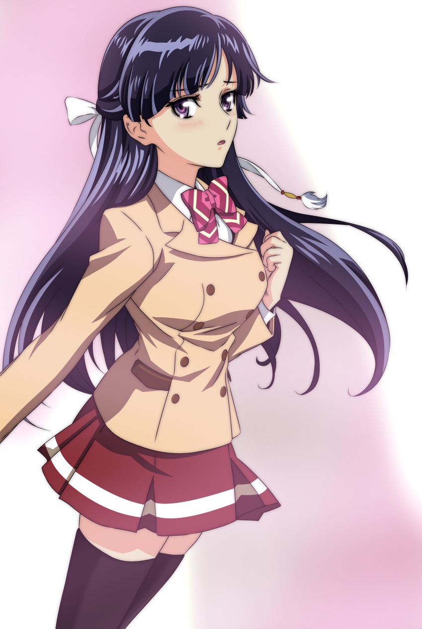 kakumeiki_valvrave rukino_saki seifuku thighhighs vector_trace