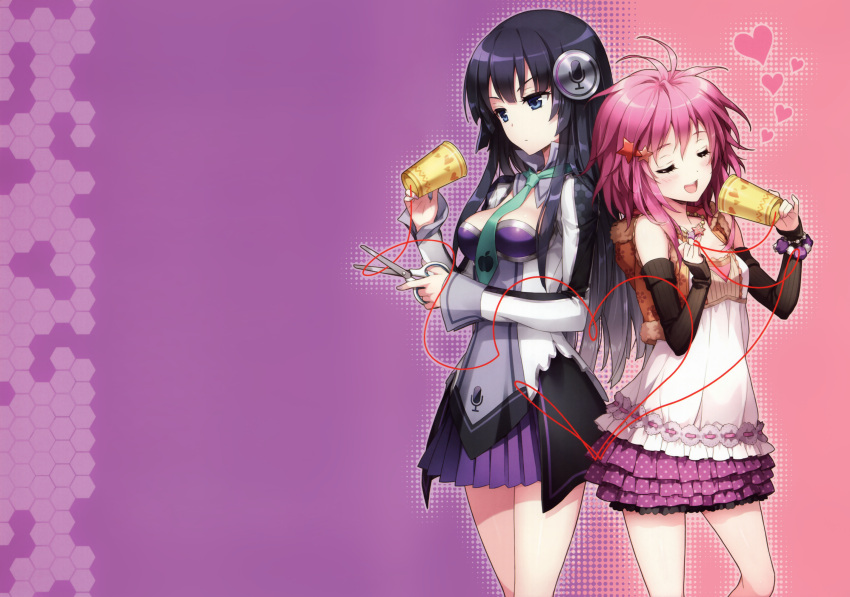 2girls an2a anthro black_hair pink_hair siri