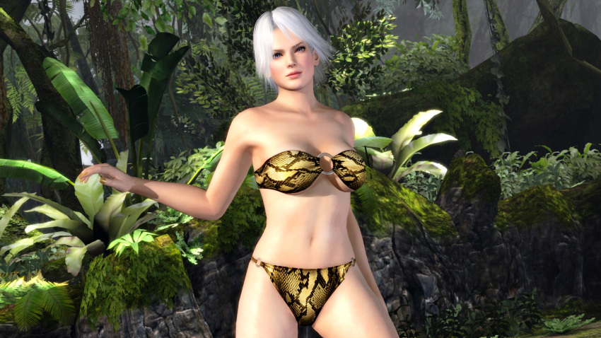 3d absurdres christie_(doa) dead_or_alive dead_or_alive_5 female highres photoshop_(medium) solo swimsuit