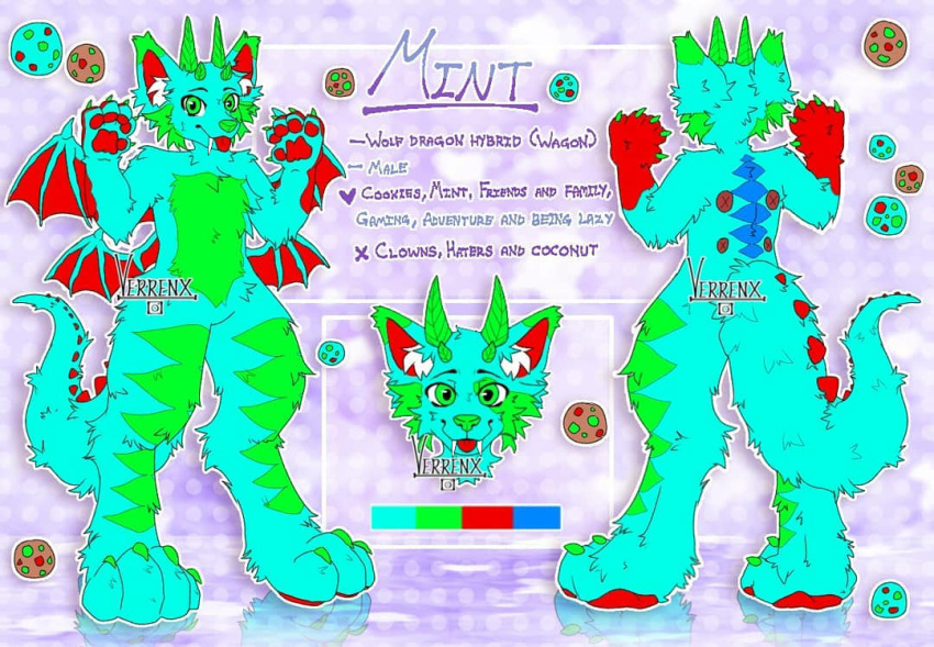 anthro canid canine canis dragon hybrid male mammal mint_the_wagon model_sheet mythological_creature mythological_scalie mythology sabertooth_(disambiguation) scalie solo verrenx_(artist) wolf