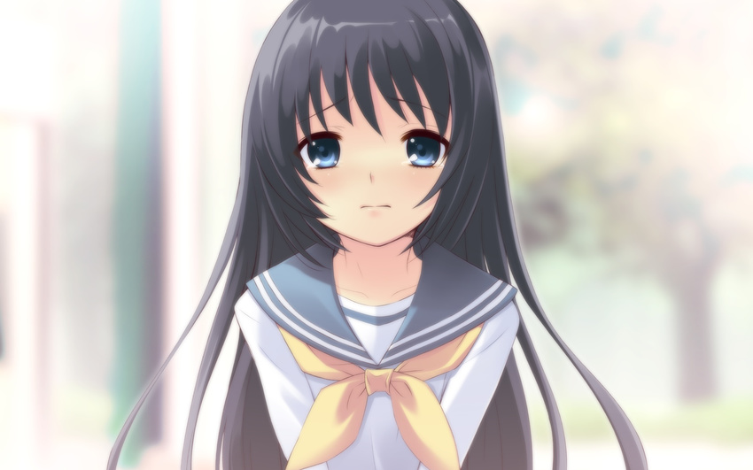 flyable_heart game_cg kimi_no_nagori_wa_shizuka_ni_yurete noizi_ito school_uniform shirasagi_mayuri unisonshift