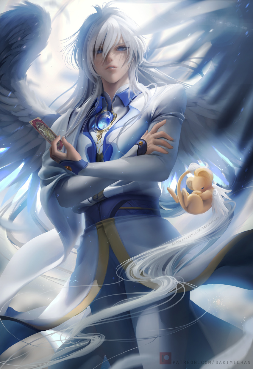 card_captor_sakura kero male official_watermark sakimichan wings yue