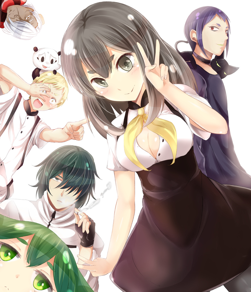 cleavage gatchaman_crowds hako_roku hibiki_joe ichinose_hajime j.j._robinson o.d paiman tachibana_sugane utsu-tsu