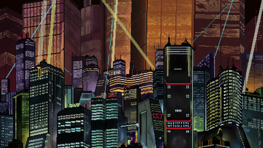 8bit akira building buildings city city_lights night