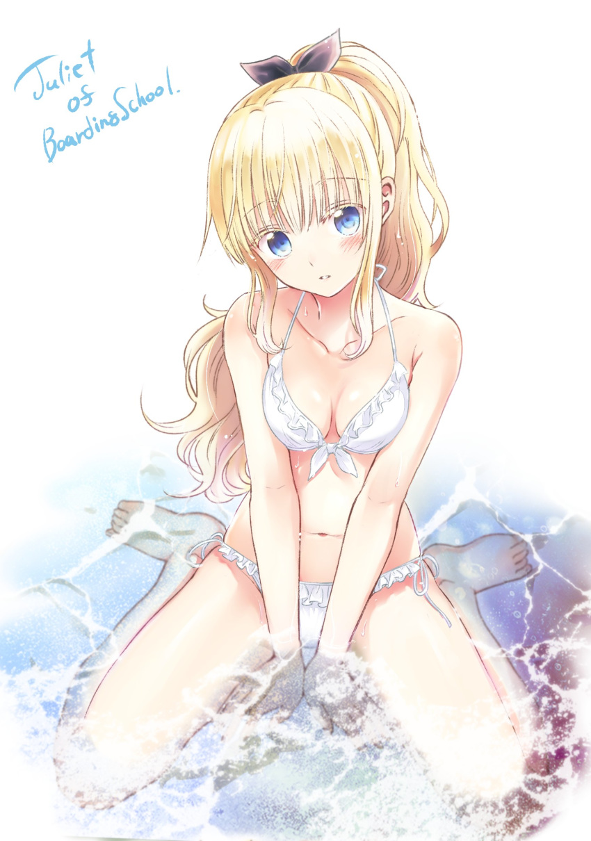 bikini cleavage juliet_persia kishuku_gakkou_no_juliet swimsuits tagme wet