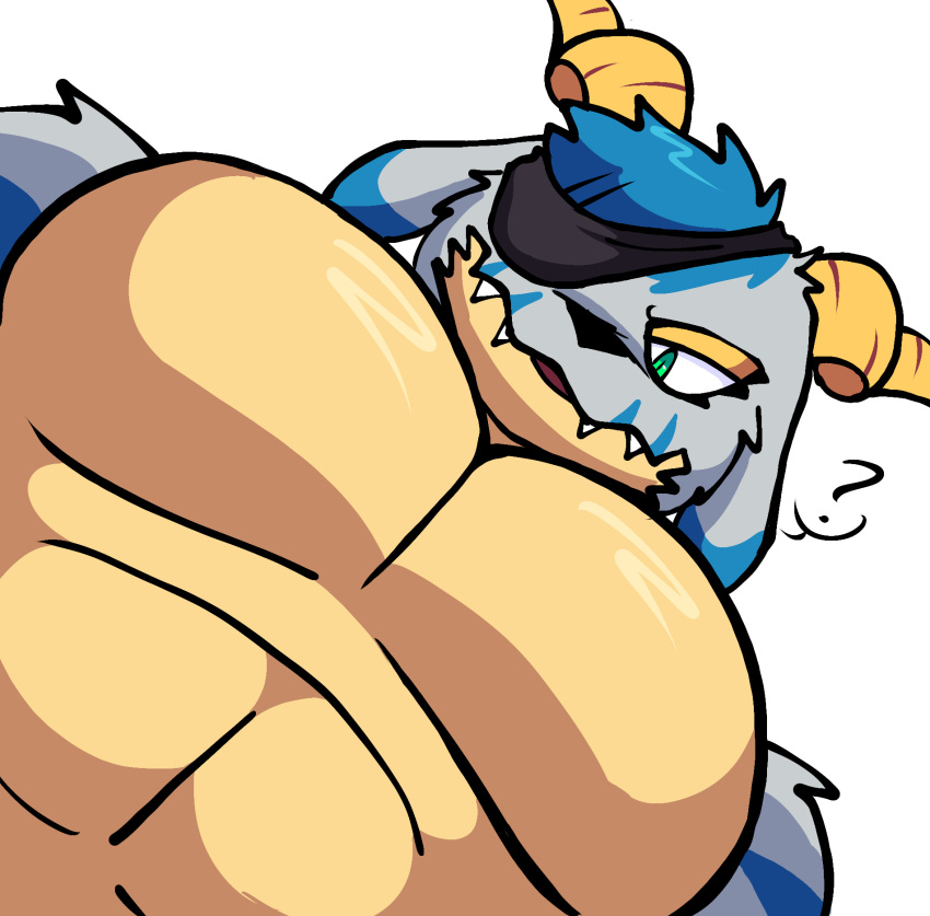 1_eye 2_horns abs alpha_channel animal_skin anthro arm_tuft bandai_namco big_muscles big_pecs black_nose blue_body blue_fur digimon digimon_(species) eye_patch eye_patch_only eye_scar eyewear facial_scar fakemon fan_character fur gabumon garabumon glistening glistening_body glistening_pecs glistening_scales gmz_super green_eyes half-closed_eyes half-length_portrait head_tuft hi_res horn looking_at_viewer looking_down looking_down_at_viewer low-angle_view male multicolored_body multicolored_fur muscular muscular_anthro muscular_male narrowed_eyes open_mouth pecs portrait question_mark scales scalie scar shoulder_tuft simple_background solo spiral_horn transparent_background tuft two_tone_body two_tone_fur wearing_eyewear white_body white_fur worm's-eye_view yellow_body yellow_horn yellow_scales