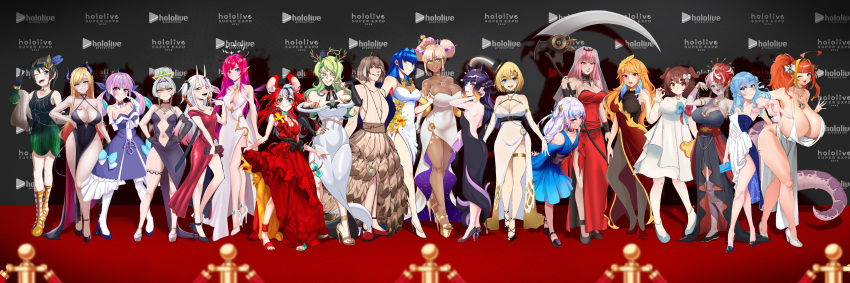 6+girls absurdres aestheticc-meme alternate_breast_size alternate_costume alternate_height animal_ears areola_slip back bare_back breasts ceres_fauna chumi collaboration commentary cslucaris dark-skinned_female dark_skin demon_girl demon_horns dog_ears dog_girl double_halo dragon_girl dragon_horns dragon_tail dress english_commentary evening_gown everyone fins fish_tail from_behind gatlas gawr_gura gigantic_breasts hakos_baelz halo height_difference highres holocouncil hololive hololive_english hololive_indonesia holomyth horns hoshimachi_suisei huge_breasts icesticker inori_abyzou inugami_korone irys_(hololive) kiryu_coco kmeister kureiji_ollie lainart large_breasts levilagann long_hair long_tail looking_at_viewer lulu-chan92 medium_breasts miku_(mikururun) minato_aqua moddedjoker mori_calliope mouse_ears mouse_girl multicolored_hair multiple_girls murasaki_shion nakiri_ayame nanashi_mumei ninomae_ina'nis no_bra no_panties official_alternate_hair_length official_alternate_hairstyle oni oozora_subaru ouro_kronii owl_pie patchwork_skin pointy_ears red_carpet scythe shark_girl shark_tail sinobice skin-covered_horns small_breasts star_halo streaked_hair sytokun tail takanashi_kiara tehshraid tsukumo_sana virtual_youtuber watson_amelia yuzuki_choco zombie