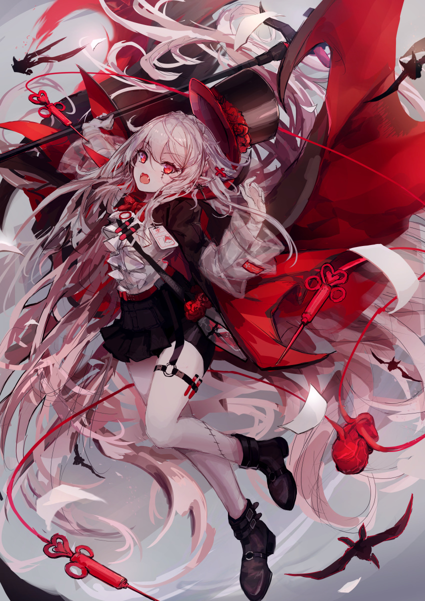 arknights blood garter pointy_ears trrcmb warfarin_(arknights)