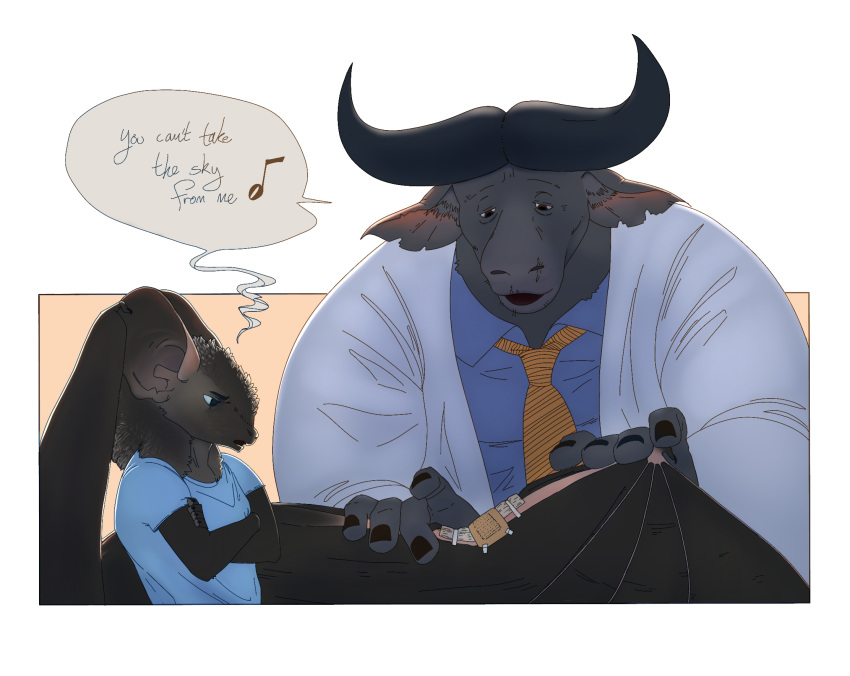 alpha_channel anthro balus balus_bubalis bat bovid bovine duo gregarity hi_res male male/male mammal medical physiotheraphy singing true_buffalo water_buffalo