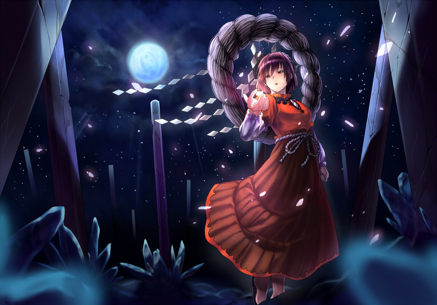 inuzuka_bouru moon night touhou yasaka_kanako