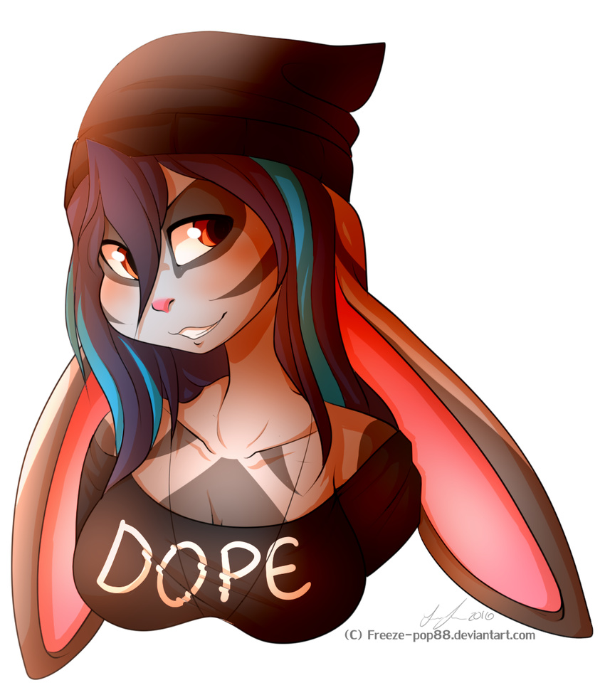 alpha_channel anthro blue_hair female freeze-pop88 fur grey_body grey_fur hair hi_res lagomorph leporid mammal orange_eyes rabbit simple_background solo