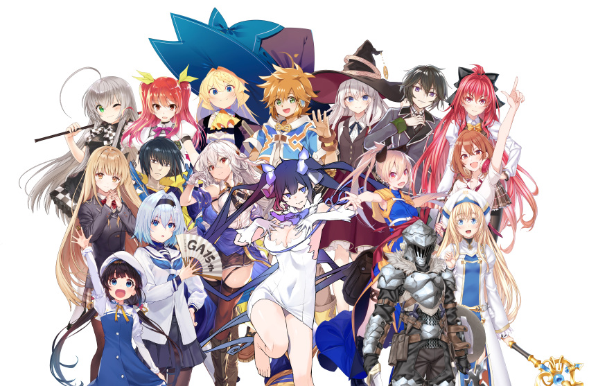 armor azure0608 crossover dress dungeon_ni_deai_wo_motomeru_no_wa_machigatteiru_darou_ka garter goblin_slayer haiyore!_nyaruko-san hanekoto kannatsuki_noboru majo_no_tabitabi no_bra pantyhose rakudai_kishi_no_cavalry ryuuou_no_oshigoto! seifuku shinkyoku_soukai_polyphonica shirabi sword tagme thighhighs tomari tomodachi_no_imouto_ga_ore_ni_dake_uzai weapon witch won_(az_hybrid) yasuda_suzuhito