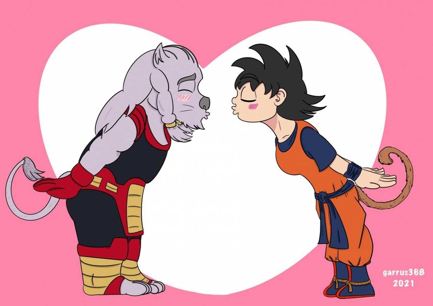 anthro dragon_ball duo felid female garrus368 goku humanoid image_comics interspecies invincible_(comics) invincible_(tv_series) lion love male male/female mammal pantherine romantic romantic_couple saiyan thokk_(invincible)