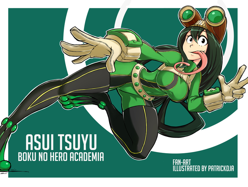 asui_tsuyu belt bodysuit boku_no_hero_academia female frog_girl long_hair patrickdja