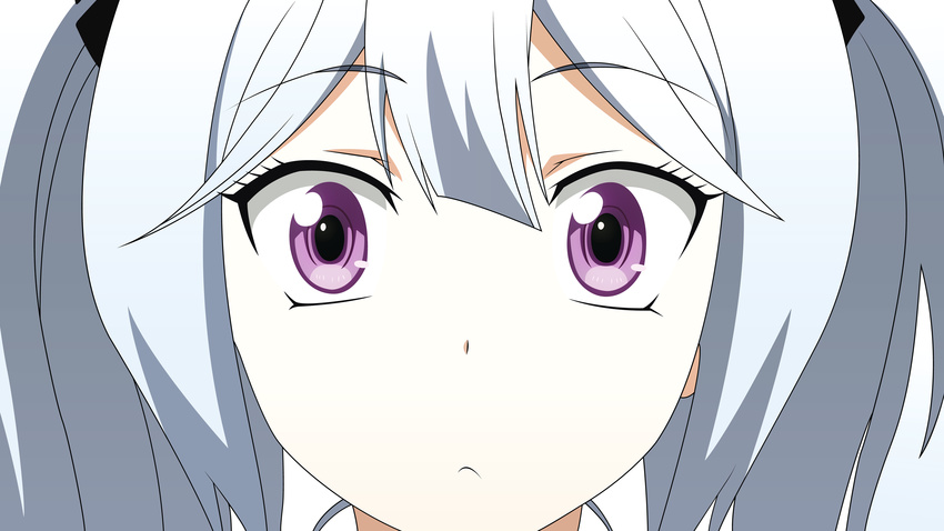 d-frag! highres purple_eyes sakai_tama twintails vector vector_trace white_hair