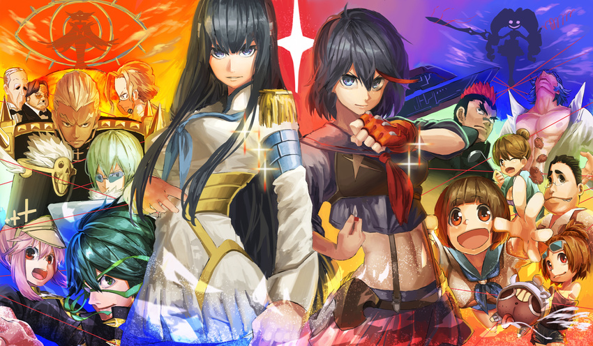 gamagouri_ira guts_(kill_la_kill) harime_nui inumuta_houka iori_shirou jakuzure_nonon kill_la_kill kirii kiryuin_ragyou kiryuin_satsuki mankanshoku_barazou mankanshoku_mako mankanshoku_matarou mankanshoku_sukuyo matoi_ryuuko mikisugi_aikurou sanageyama_uzu soroi_mitsuzou tsumugu_kinagase