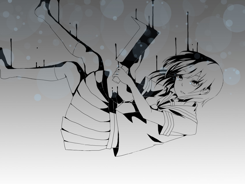 higurashi_no_naku_koro_ni monochrome onion_(artist) ryuuguu_rena weapon