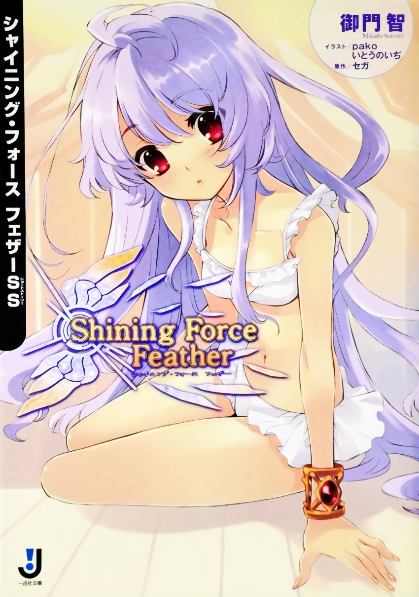 al-fin blue_hair female female itou_noiji long_hair red_eyes shining_(series) shining_force_feather solo swimsuit