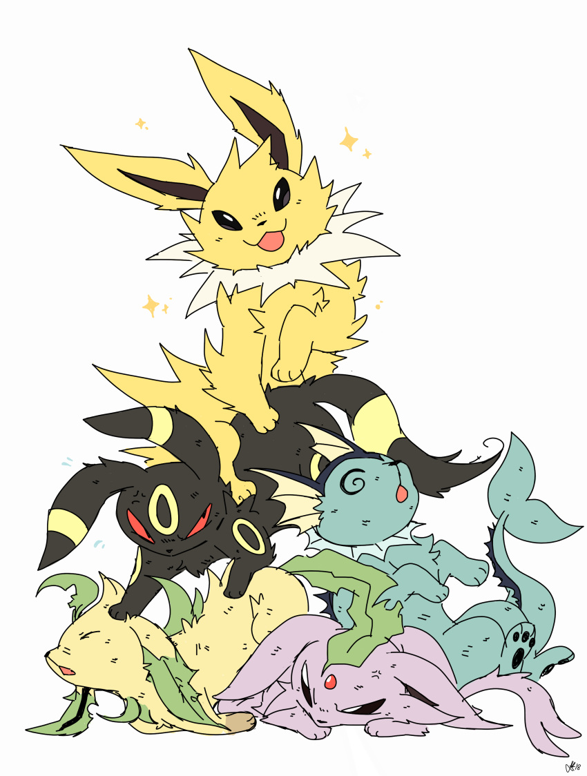 absurd_res ambiguous_gender angry beaten black_body blue_body ear_fins eeveelution espeon fainted feral fin fin_frill frill_(anatomy) fur generation_1_pokemon generation_2_pokemon generation_4_pokemon group happy hi_res jolteon leafeon limereptile nintendo pale_body pokemon pokemon_(species) purple_body umbreon vaporeon white_body white_fur yellow_body