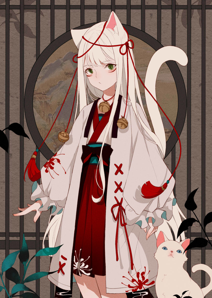 animal_ears japanese_clothes neko nekomimi qiqi tail