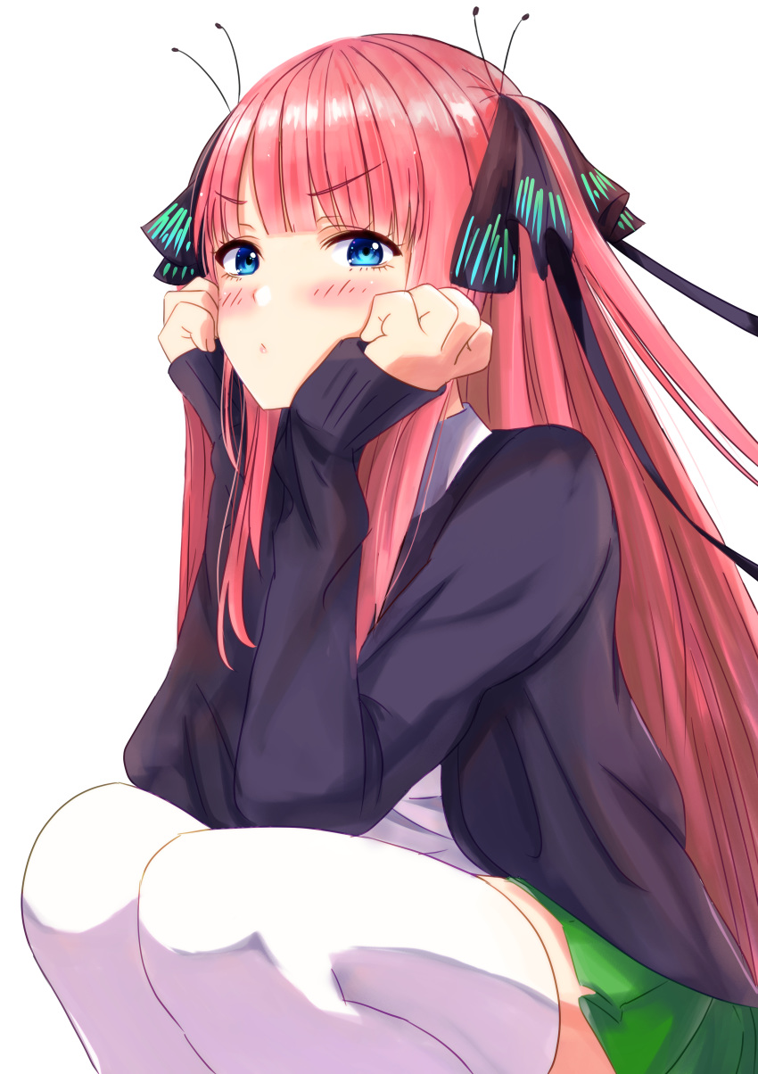 5-toubun_no_hanayome lion_suko nakano_nino seifuku sweater thighhighs