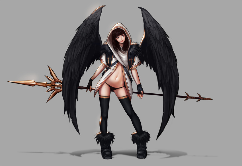 jugon pantsu thighhighs weapon wings