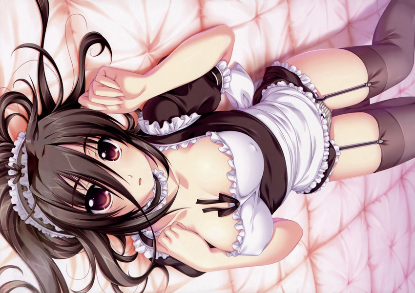 alpha g_senjou_no_maou garter_belt maid panties stockings thighhighs underwear usami_haru