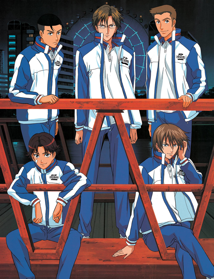 fuji_shuusuke jpeg_artifacts kawamura_takashi kikumaru_eiji male megane oishi_shuuichiro prince_of_tennis tezuka_kunimitsu