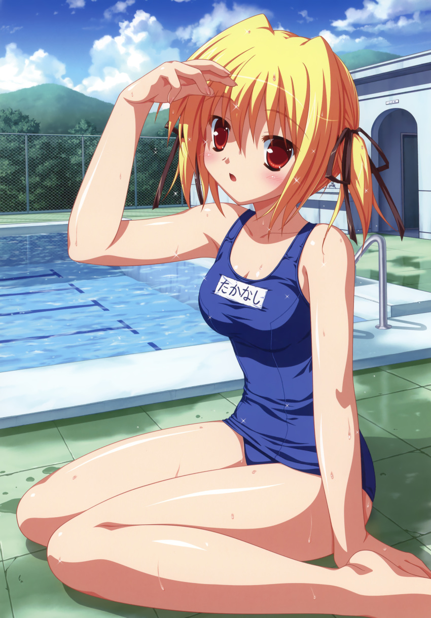 clover_point school_swimsuit swimsuits takanashi_yaya wet yuyi