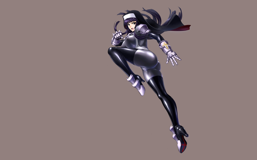 ass black_eyes black_hair cameltoe erect_nipples rindou_aya thighhighs