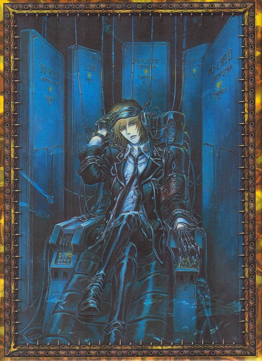 1boy cable dietrich_von_lohengrin highres male_focus official_art scan shibamoto_thores solo trinity_blood uniform