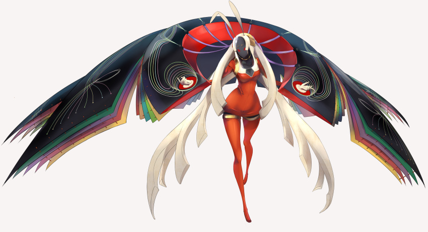 1other absurdres antenna_hair breasts commentary full_body gloves highres kaguya_(persona_4) long_sleeves mask medium_breasts persona persona_4 persona_4_the_golden rdc7229 tagme white_gloves