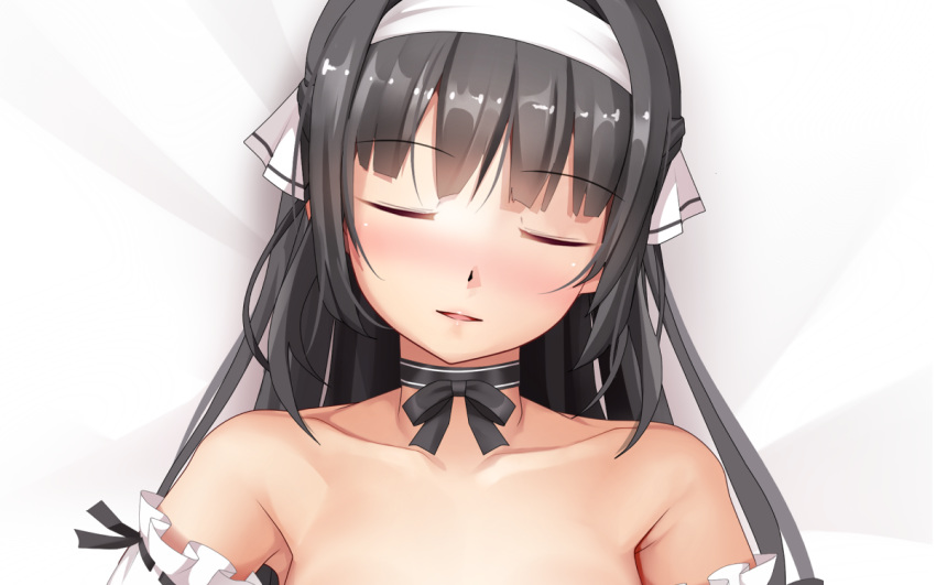 black_hair eto long_hair original sleeping