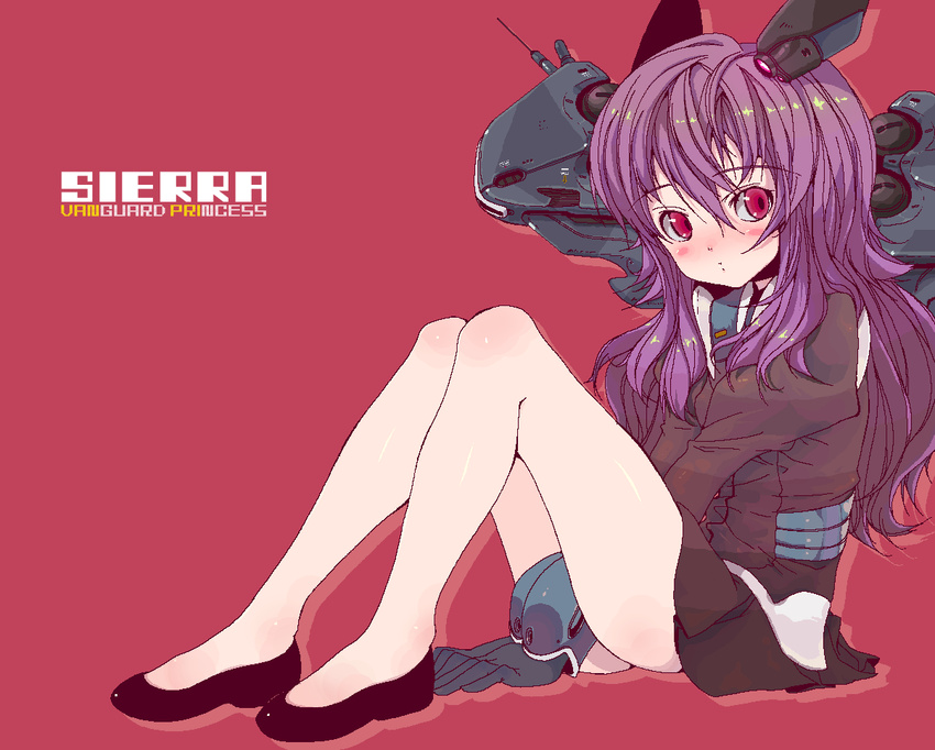 bad_id bad_pixiv_id character_name copyright_name female fukai_ryosuke gloves long_hair pink_eyes purple_hair shiera_(vanpri) sitting solo vanguard_princess