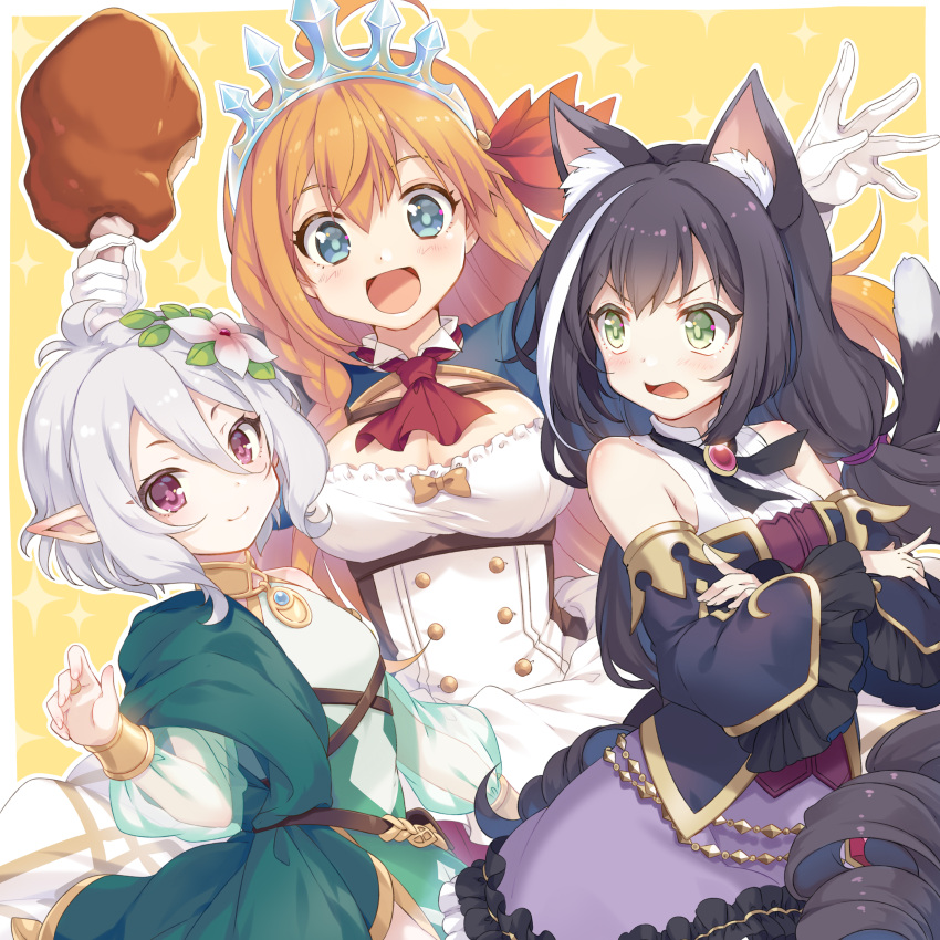 animal_ears cleavage karyl_(princess_connect) kokkoro nekomimi pecorine pointy_ears princess_connect princess_connect!_re:dive tail takase_kou