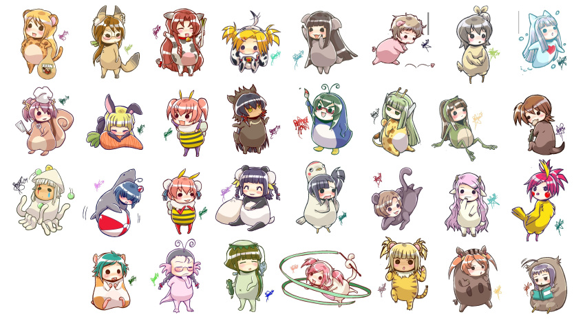 6+girls absurdres ahoge aisaka_sayo akashi_yuuna animal_costume art_brush asakura_kazumi ayase_yue bad_source ball baozi bird blonde_hair bone book carrot chao_lingshen chef_hat cucumber evangeline_a.k._mcdowell everyone fish food hakase_satomi hasegawa_chisame hat highres izumi_ako juggling kagurazaka_asuna kakizaki_misa karakuri_chachamaru kasuga_misora kitsune_konno konoe_konoka kufei kugimiya_madoka mahou_sensei_negima! multiple_girls murakami_natsumi naba_chizuru nagase_kaede narutaki_fumika narutaki_fuuka ookouchi_akira pactio paintbrush robot_ears sakurazaki_setsuna saotome_haruna sasaki_makie shiina_sakurako spatula tatsumiya_mana yotsuba_satsuki yukihiro_ayaka zazie_rainyday