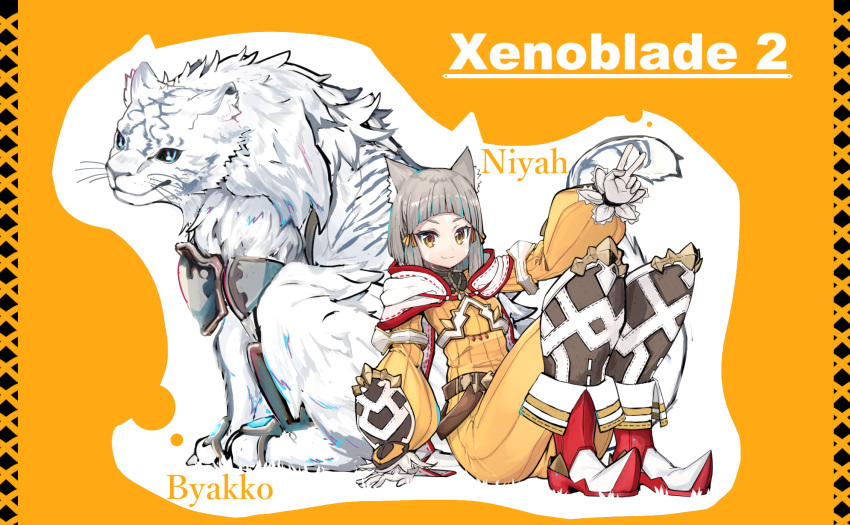 animal_ears armor izayoi_cha niyah_(blade) xenoblade xenoblade_chronicles_2