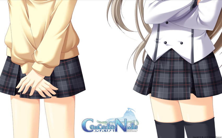 applique concerto_note odawara_hakone school_uniform thighhighs wallpaper