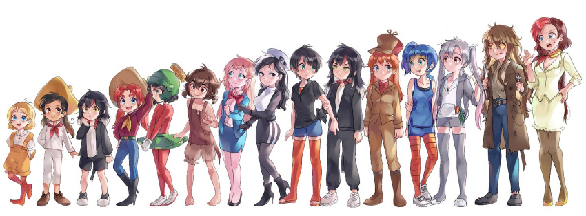 6+girls bugs_bunny commentary cowboy_hat daffy_duck elmer_fudd english_commentary foghorn_leghorn genderswap_(mtf) hat height_difference helmet highres himuhino humanization long_hair looking_at_another looney_tunes marvin_the_martian multiple_girls pantyhose pepe_le_pew porky_pig road_runner_(looney_tunes) rule_63 shoes short_hair simple_background slippers sneakers sombrero speedy_gonzales standing sylvester_(looney_tunes) sylvester_jr._(looney_tunes) the_tasmanian_devil thighhighs tweety_bird twintails white_background wile_e_coyote yosemite_sam