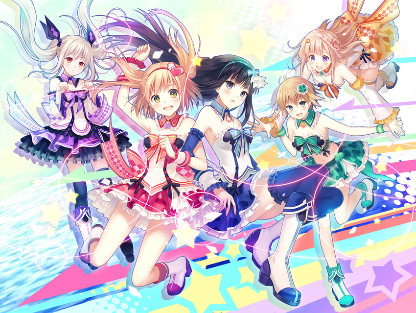 aria_(omega_quintet) dress fukahire_sanba kanadeko kyouka_(omega_quintet) nene_(omega_quintet) omega_quintet otoha_(omega_quintet) thighhighs