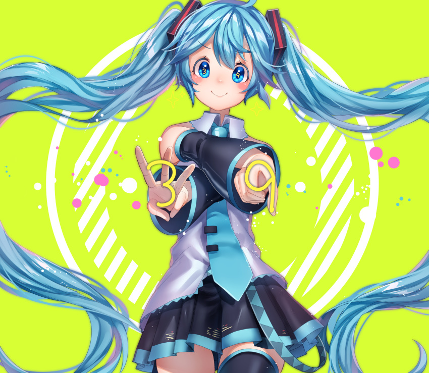 hatsune_miku komadori_ui seifuku tagme thighhighs vocaloid