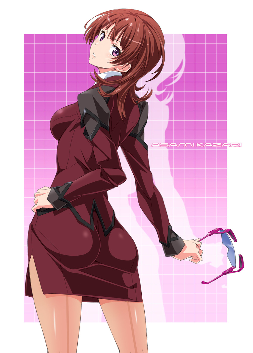 active_raid ass kazari_asami megane pantyhose suzutsuki_kurara uniform