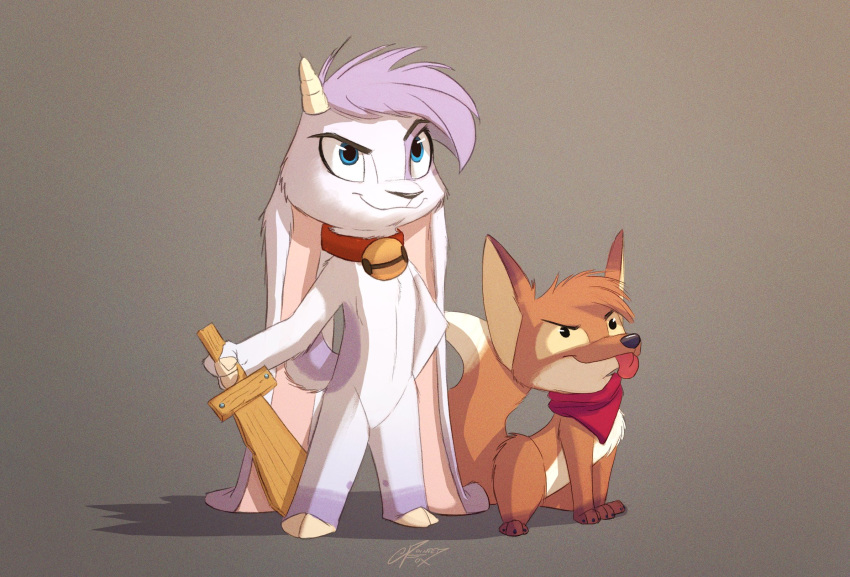 2020 anthro avoid_posting billie_(billie_bust_up) billie_bust_up blep canid canine duo featureless_crotch female feral fox fur hi_res holding_object lagomorph leporid light lighting male mammal nude orange_body orange_fur oscar_(billie_bust_up) pointedfox rabbit signature simple_background standing tongue tongue_out white_body white_fur