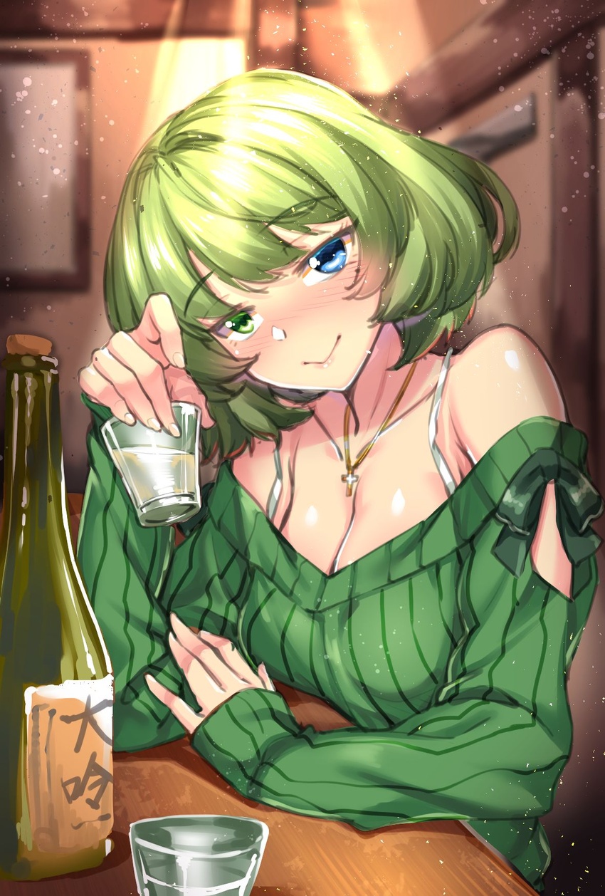 cleavage heterochromia merufena takagaki_kaede the_idolm@ster the_idolm@ster_cinderella_girls