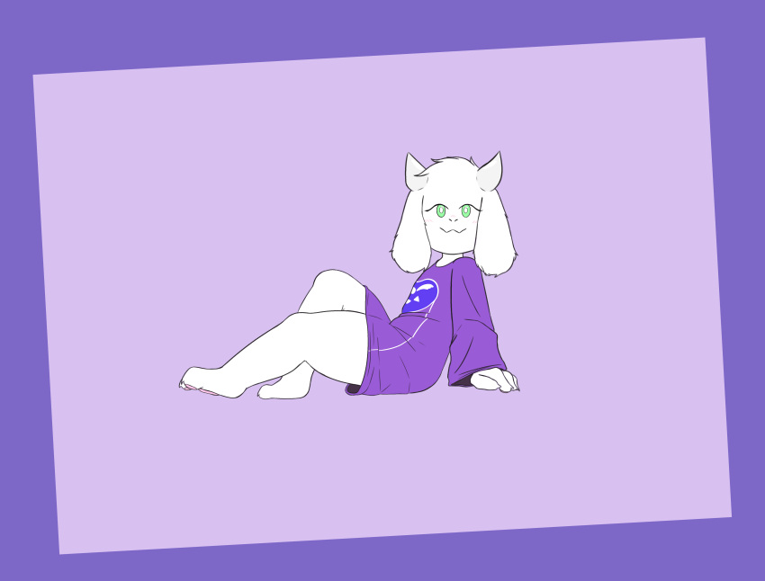 absurd_res anthro asriel_dreemurr bovid cappuchino caprine clothing eyewear fur glasses goat green_eyes hi_res horn male mammal paws robe simple_background sitting solo third-party_edit undertale undertale_(series) white_body white_fur